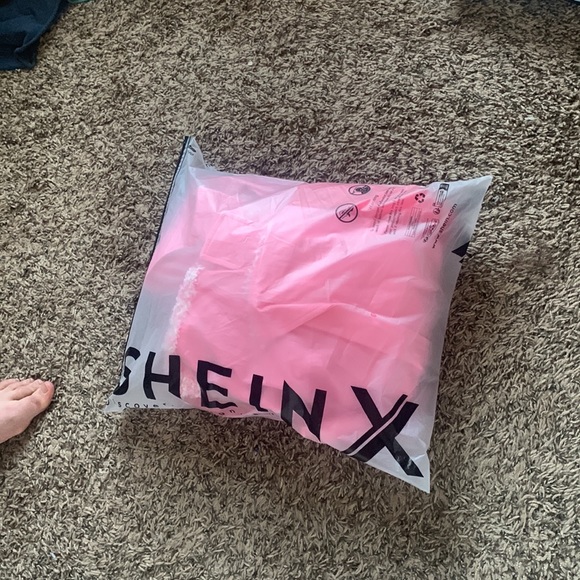 SHEIN X CHIASMO Plaid Print Raw Trim Double Breasted Belted Trench Coat - Picture 7 of 8